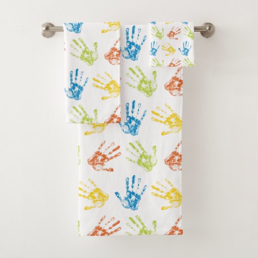 Kleine regenbooghandbediende Prints Bad Handdoek (Insitu)