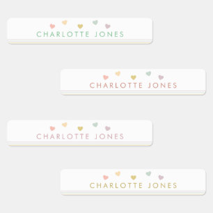 Kleine Regenboogharten Eenvoudige Waterdichte Kind Labels