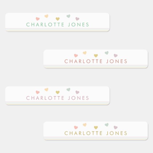 Kleine Regenboogharten Eenvoudige Waterdichte Kind Labels (Groep)