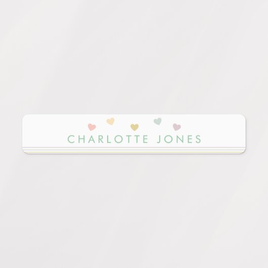 Kleine Regenboogharten Eenvoudige Waterdichte Kind Labels (Design 1)