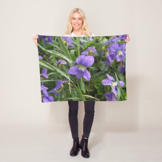 Kleine regenjestriettas fleece deken (In situ)