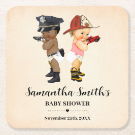 Kleine rekruut op komst Baby Shower Feestdecoratie Kartonnen Onderzetters