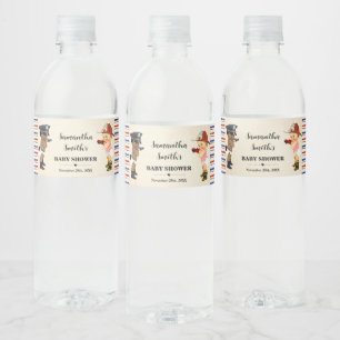 Kleine Rekruut Op Komst Baby Shower Waterfles Etiket