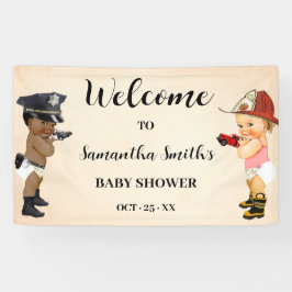 Kleine Rekruut Op Komst Welkom Baby Borrel Spandoek