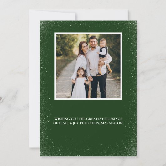 Kleine Rendier Eenvoudige Sneeuwvlokken Custom 2 F Feestdagenkaart (Achterkant)