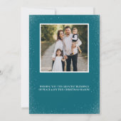 Kleine Rendier Eenvoudige Sneeuwvlokken Custom 2 F Feestdagenkaart (Achterkant)