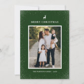 Kleine Rendier Eenvoudige Sneeuwvlokken Custom Fot Feestdagenkaart (Voorkant)