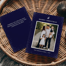 Kleine Rendier Eenvoudige Sneeuwvlokken Custom Fot Feestdagenkaart