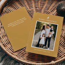 Kleine Rendier Eenvoudige Sneeuwvlokken Custom Fot Feestdagenkaart