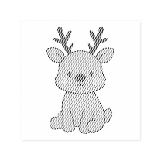 Kleine Rendier Zelfinktende Stempel (Design)