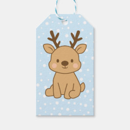 Kleine Rendieren Cadeaulabel