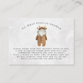 Kleine rendieren | Display Douche Uitnodiging invo Informatiekaartje