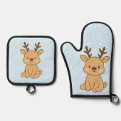 Kleine Rendieren Ovenwant & Pannenlap Set (Voorkant)