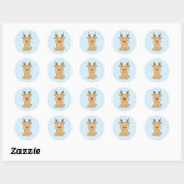 Kleine Rendieren Ronde Sticker (Vel)
