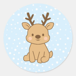 Kleine Rendieren Ronde Sticker
