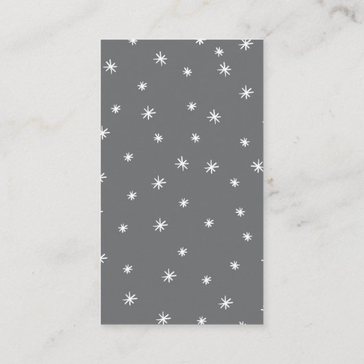 Kleine rendierkerstwinter visitekaartje (Achterkant)