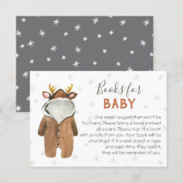 Kleine rendierkerstwinterboeken voor Baby Kaart