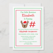 Kleine rendierkinderen van Birthday Kaart (Voorkant)