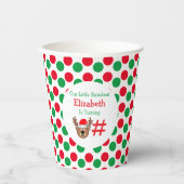 Kleine rendierkinderen van Birthday Papieren Bekers (Voorkant)