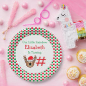 Kleine rendierkinderen van Birthday Papieren Bordje (Feest)