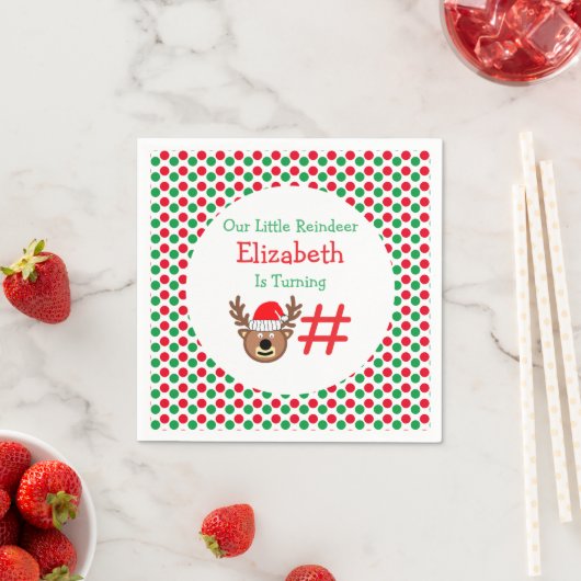 Kleine rendierkinderen van Birthday Servet (Insitu)