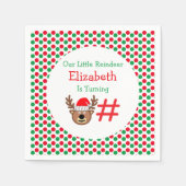 Kleine rendierkinderen van Birthday Servet (Voorkant)