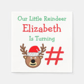 Kleine rendierkinderen van Birthday Servet (Voorkant)