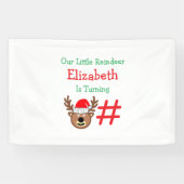 Kleine rendierkinderen van Birthday Spandoek (Horizontaal)