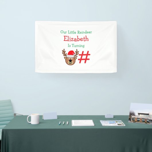 Kleine rendierkinderen van Birthday Spandoek (Beurs)