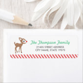 Kleine rendiersoort door Origami Prints Adresetike Etiket (Insitu)