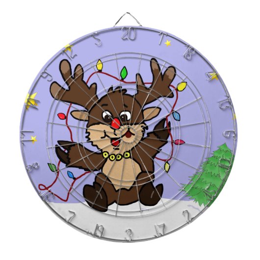 Kleine rendiervis dartbord (Voorkant)