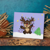 Kleine rendiervis fotoplaat (Zijkant)