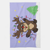 Kleine rendiervis theedoek (Verticaal)