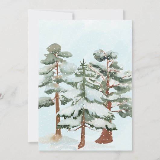 Kleine rendierwinter Baby shower sneeuw Kaart (Achterkant)