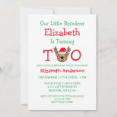 Kleine rendierziekte 2e verjaardag kaart (Voorkant)