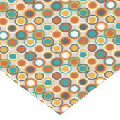 Kleine Retro Cirkels 1970s Sinaasappel Bruin Blauw Korte Tafelloper (Hoek)