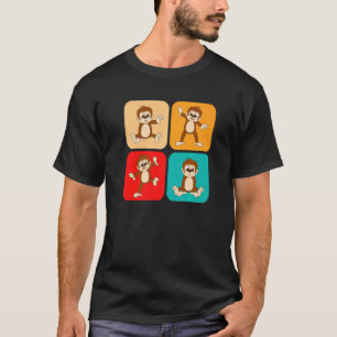 Kleine Retro Monkeys Ik Kinder Ik Peuter Monkey T-shirt