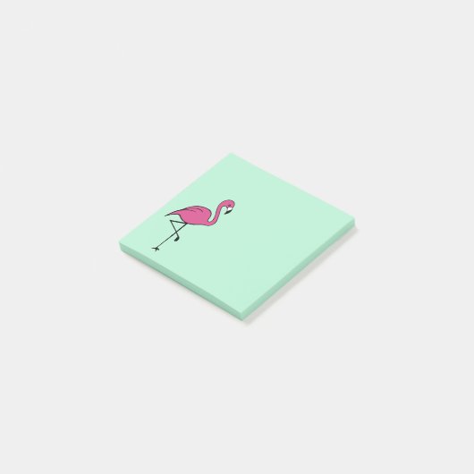 Kleine Retroflamingo om een lijst te maken Post he Post-it® Notes (Schuin)