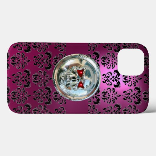 KLEINE RIDERS AMETHYST PINK BLACK DAMASK Case-Mate iPhone CASE (Achterkant (horizontaal))