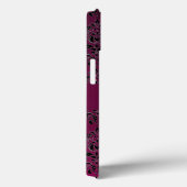 KLEINE RIDERS AMETHYST PINK BLACK DAMASK Case-Mate iPhone CASE (Achterkant / Rechts)