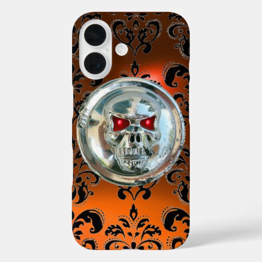 KLEINE RIDERS ORANJE ZWARTE DAMASK GEM Agate Case-Mate iPhone Case (Achterkant)