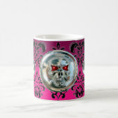 KLEINE RIDERS PINK FUCHSIA BLACK DAMASK KOFFIEMOK (Center)