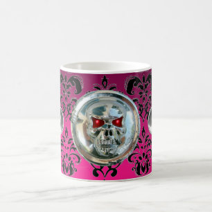 KLEINE RIDERS PINK FUCHSIA BLACK DAMASK KOFFIEMOK