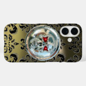 KLEINE RIDERS ZWARTE DAMASKGEM Agate Case-Mate iPhone Case (Achterkant (horizontaal))