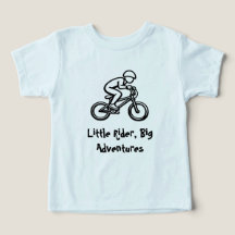 Kleine Rijder, Grote Avonturen Kids Fiets T-Shirt
