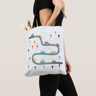 Kleine ritten op de weg tote bag