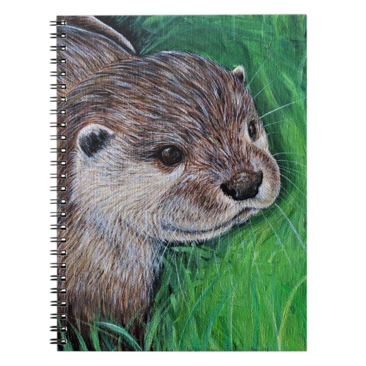 Kleine rivierotter schilderij notitieboek (Voorkant)