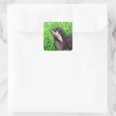 Kleine rivierotter Schilderij Vierkante Sticker (Tas)