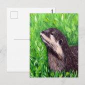 Kleine rivierotter-schildering briefkaart (Voorkant / Achterkant)
