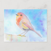 Kleine Robin Waterverf schilderen Briefkaart (Voorkant)